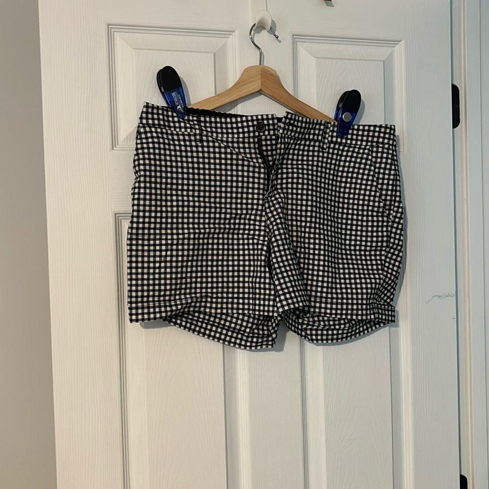 Black Gingham short